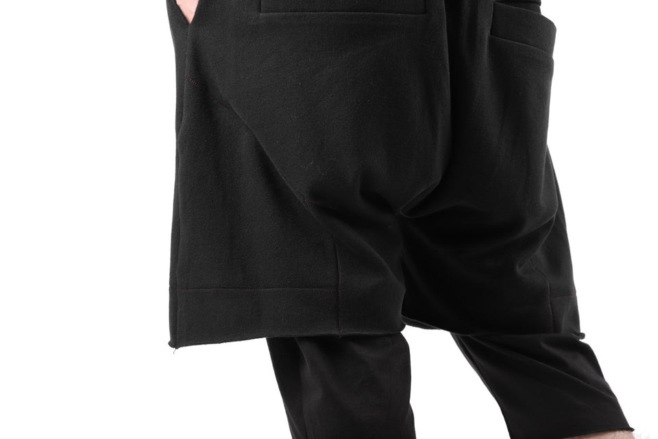 Load image into Gallery viewer, FIRST AID TO THE INJURED LAYERED SHORT PANTS / FRENCH TERRY + JERSEY (BLACK)
