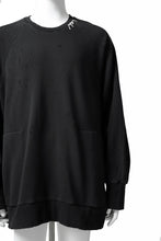 画像をギャラリービューアに読み込む, A.F ARTEFACT "FRAYED" DAMAGE LOOSEY SWEATER TOPS (BLACK)