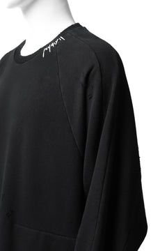 画像をギャラリービューアに読み込む, A.F ARTEFACT "FRAYED" DAMAGE LOOSEY SWEATER TOPS (BLACK)