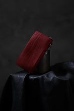 Load image into Gallery viewer, ISAMU KATAYAMA BACKLASH exclusive ROUND FASTNER WALLET / DOUBLE-SHOULDER OBJECT DYED (RED)