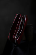 Load image into Gallery viewer, ISAMU KATAYAMA BACKLASH exclusive ROUND FASTNER WALLET / DOUBLE-SHOULDER OBJECT DYED (RED)