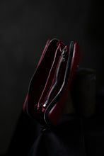 Load image into Gallery viewer, ISAMU KATAYAMA BACKLASH exclusive ROUND FASTNER WALLET / DOUBLE-SHOULDER OBJECT DYED (RED)