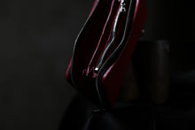 Load image into Gallery viewer, ISAMU KATAYAMA BACKLASH exclusive ROUND FASTNER WALLET / DOUBLE-SHOULDER OBJECT DYED (RED)