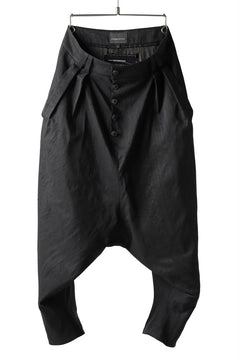 画像をギャラリービューアに読み込む, SOSNOVSKA exclusive NARROW CLOWN PANTS / SCRATCHED SILK (BLACK)