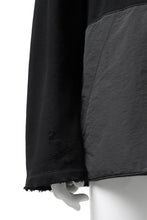 画像をギャラリービューアに読み込む, A.F ARTEFACT "FRAYED plus" DAMAGE COMBINATION SWEATER TOPS (BLACK)