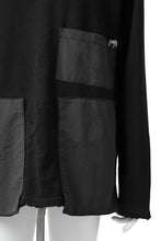 画像をギャラリービューアに読み込む, A.F ARTEFACT "FRAYED plus" DAMAGE COMBINATION SWEATER TOPS (BLACK)