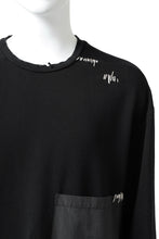 画像をギャラリービューアに読み込む, A.F ARTEFACT "FRAYED plus" DAMAGE COMBINATION SWEATER TOPS (BLACK)