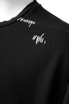 画像をギャラリービューアに読み込む, A.F ARTEFACT "FRAYED plus" DAMAGE COMBINATION SWEATER TOPS (BLACK)