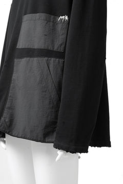 画像をギャラリービューアに読み込む, A.F ARTEFACT "FRAYED plus" DAMAGE COMBINATION SWEATER TOPS (BLACK)