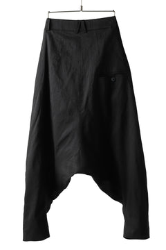 画像をギャラリービューアに読み込む, SOSNOVSKA exclusive NARROW CLOWN PANTS / SCRATCHED SILK (BLACK)