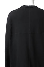 画像をギャラリービューアに読み込む, A.F ARTEFACT "FRAYED plus" DAMAGE COMBINATION SWEATER TOPS (BLACK)