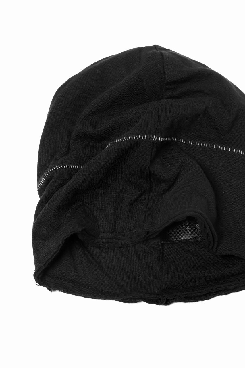 画像をギャラリービューアに読み込む, thomkrom BEANY CAP /  OVERLOCK STITCHED JERSEY (BLACK)