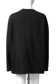 画像をギャラリービューアに読み込む, A.F ARTEFACT "FRAYED plus" DAMAGE COMBINATION SWEATER TOPS (BLACK)