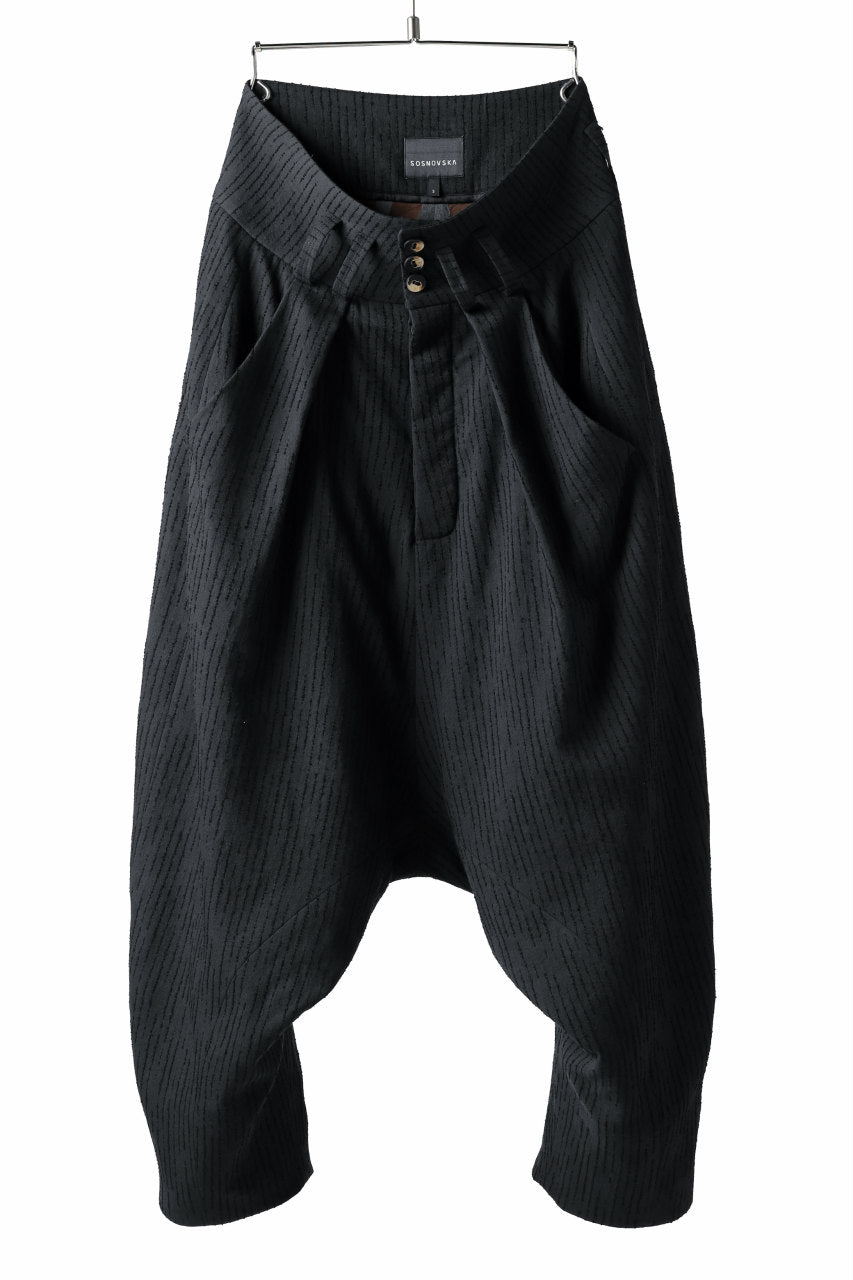 画像をギャラリービューアに読み込む, SOSNOVSKA exclusive CLOWN STYLE PANTS (BLACK STRIPE)