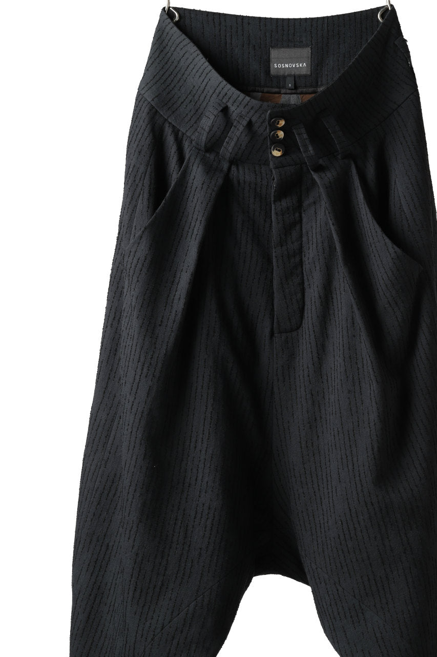 画像をギャラリービューアに読み込む, SOSNOVSKA exclusive CLOWN STYLE PANTS (BLACK STRIPE)