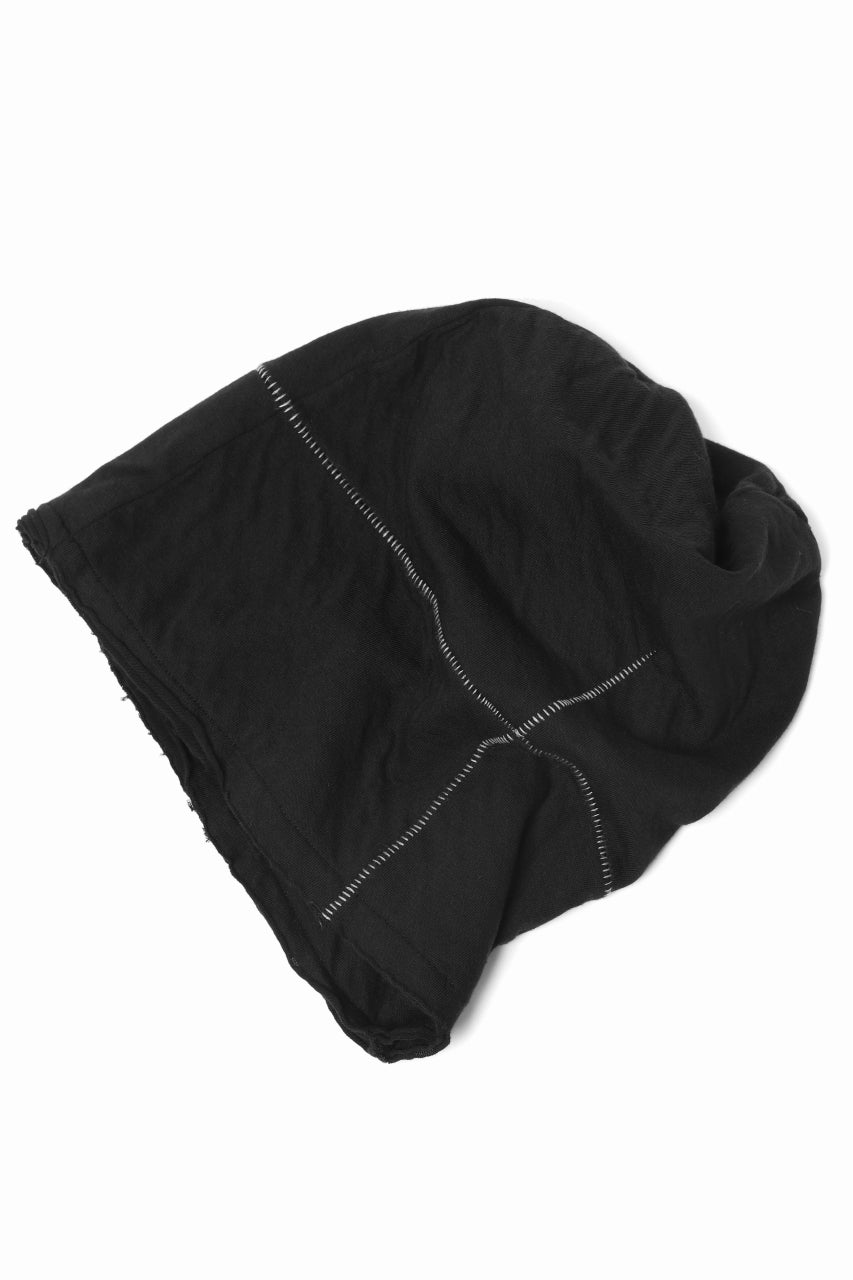 画像をギャラリービューアに読み込む, thomkrom BEANY CAP /  OVERLOCK STITCHED JERSEY (BLACK)