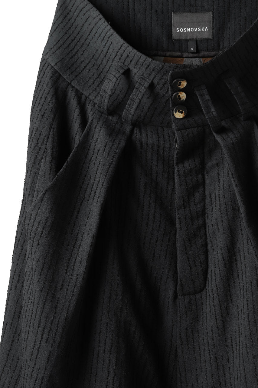 画像をギャラリービューアに読み込む, SOSNOVSKA exclusive CLOWN STYLE PANTS (BLACK STRIPE)