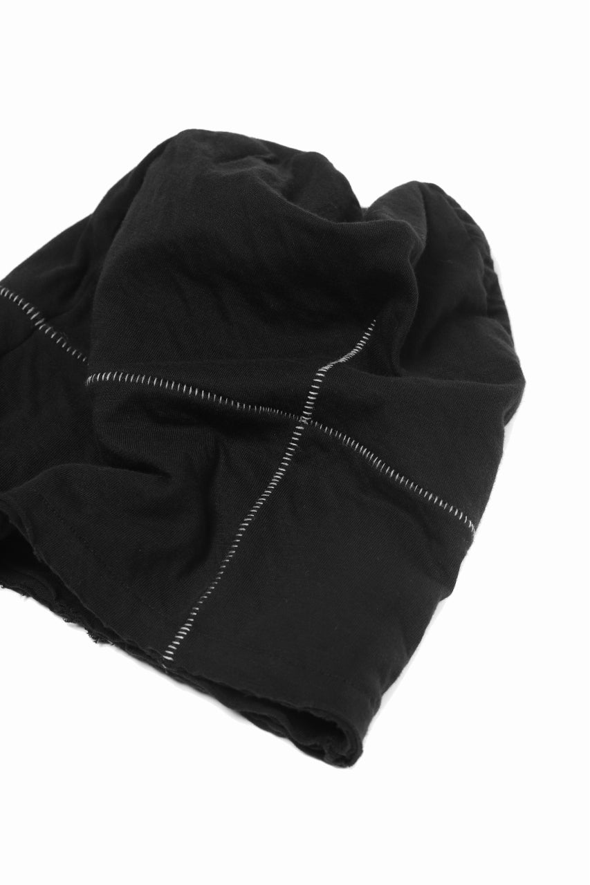 画像をギャラリービューアに読み込む, thomkrom BEANY CAP /  OVERLOCK STITCHED JERSEY (BLACK)