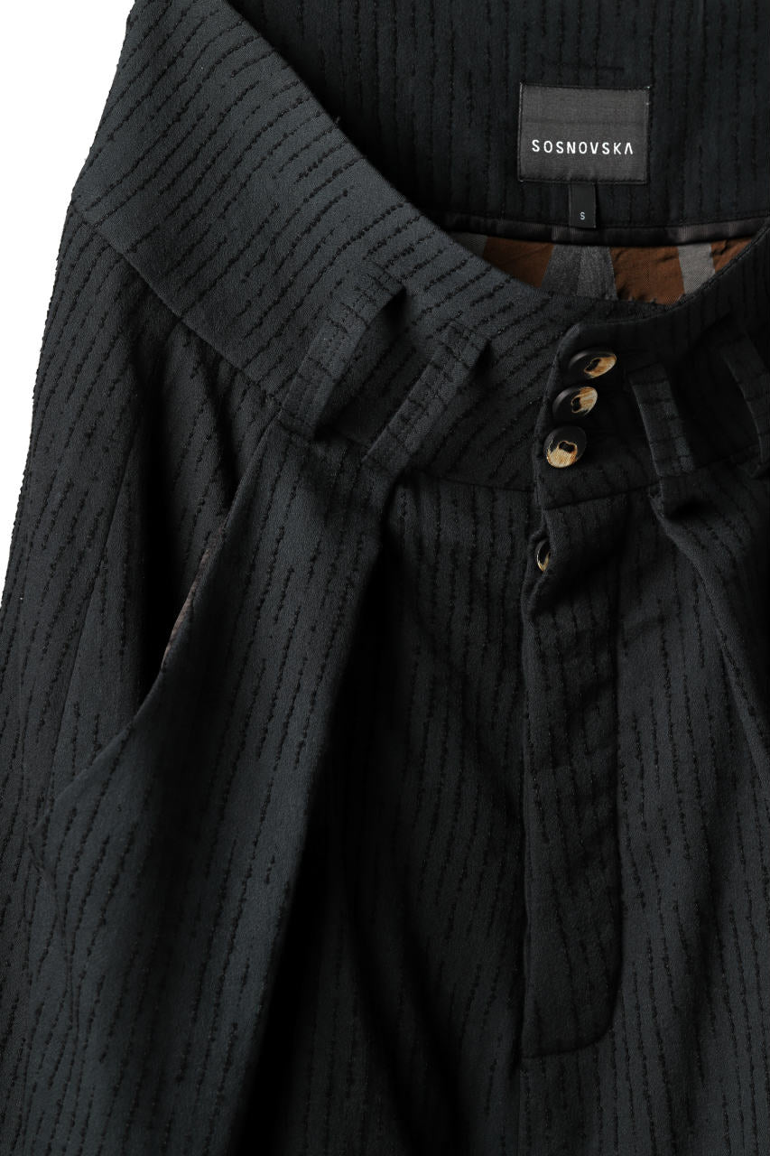 画像をギャラリービューアに読み込む, SOSNOVSKA exclusive CLOWN STYLE PANTS (BLACK STRIPE)