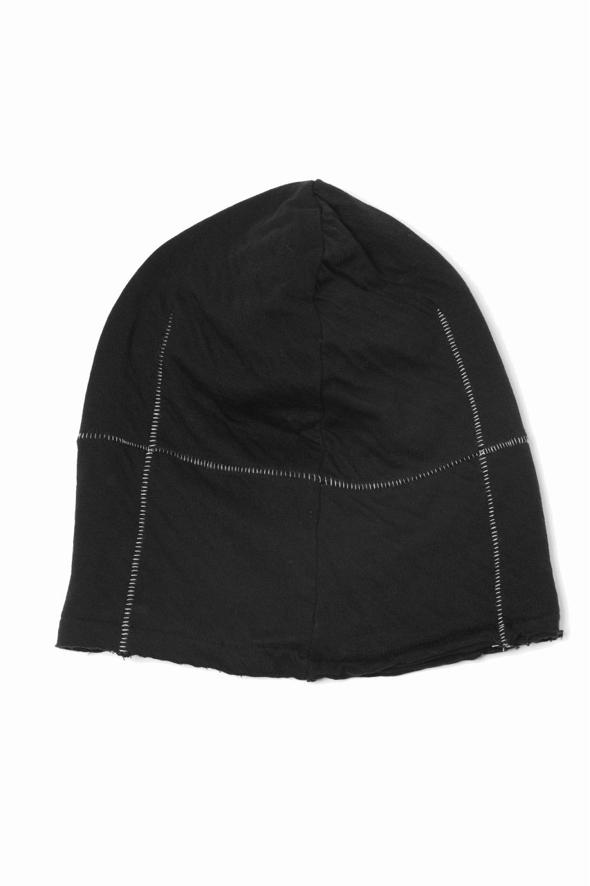 画像をギャラリービューアに読み込む, thomkrom BEANY CAP /  OVERLOCK STITCHED JERSEY (BLACK)