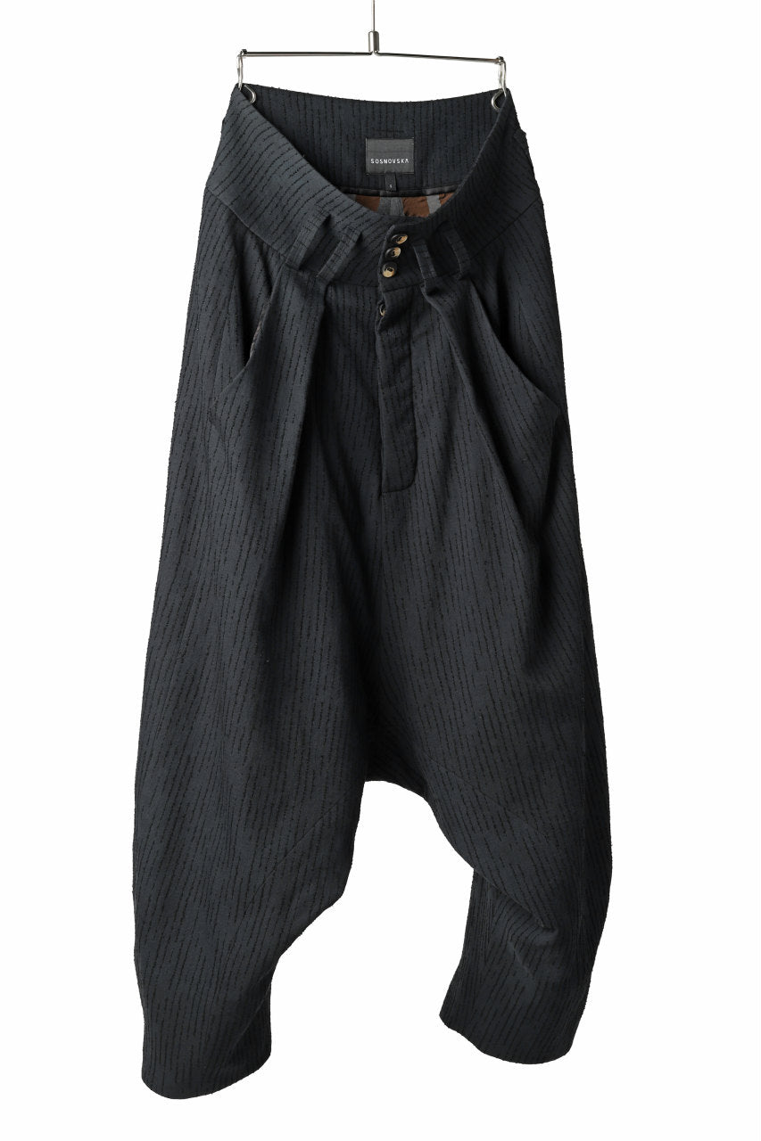 画像をギャラリービューアに読み込む, SOSNOVSKA exclusive CLOWN STYLE PANTS (BLACK STRIPE)