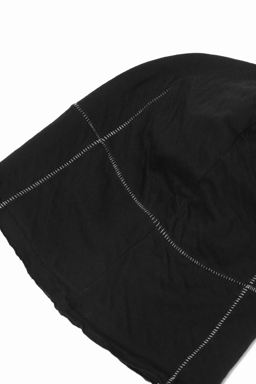 画像をギャラリービューアに読み込む, thomkrom BEANY CAP /  OVERLOCK STITCHED JERSEY (BLACK)