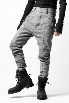 画像をギャラリービューアに読み込む, DEFORMATER.® "SPLASH" SLIM FIT JEANS WITH FLAP DETAIL / VERTICAL DENIM (ASPHALT)