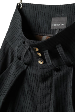 画像をギャラリービューアに読み込む, SOSNOVSKA exclusive CLOWN STYLE PANTS (BLACK STRIPE)