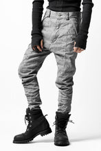 画像をギャラリービューアに読み込む, DEFORMATER.® "SPLASH" SLIM FIT JEANS WITH FLAP DETAIL / VERTICAL DENIM (ASPHALT)