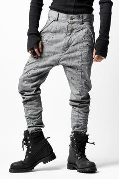 画像をギャラリービューアに読み込む, DEFORMATER.® "SPLASH" SLIM FIT JEANS WITH FLAP DETAIL / VERTICAL DENIM (ASPHALT)