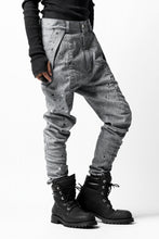 画像をギャラリービューアに読み込む, DEFORMATER.® "SPLASH" SLIM FIT JEANS WITH FLAP DETAIL / VERTICAL DENIM (ASPHALT)