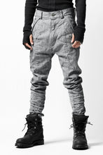 画像をギャラリービューアに読み込む, DEFORMATER.® "SPLASH" SLIM FIT JEANS WITH FLAP DETAIL / VERTICAL DENIM (ASPHALT)