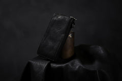 Load image into Gallery viewer, ISAMU KATAYAMA BACKLASH exclusive ROUND FASTNER WALLET / DOUBLE-SHOULDER OBJECT DYED (BLACK)