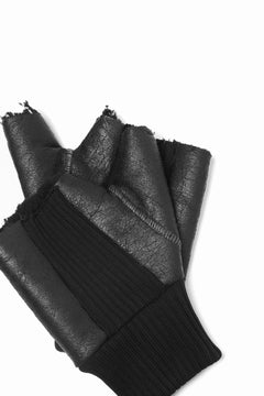 画像をギャラリービューアに読み込む, thomkrom FINGER OUT GLOVES / BOA FLEECY JERSEY (BLACK)
