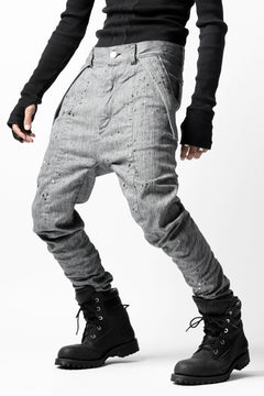 画像をギャラリービューアに読み込む, DEFORMATER.® "SPLASH" SLIM FIT JEANS WITH FLAP DETAIL / VERTICAL DENIM (ASPHALT)