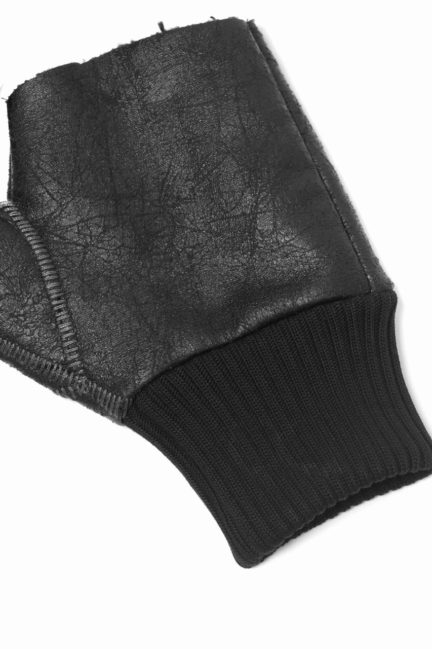 画像をギャラリービューアに読み込む, thomkrom FINGER OUT GLOVES / BOA FLEECY JERSEY (BLACK)