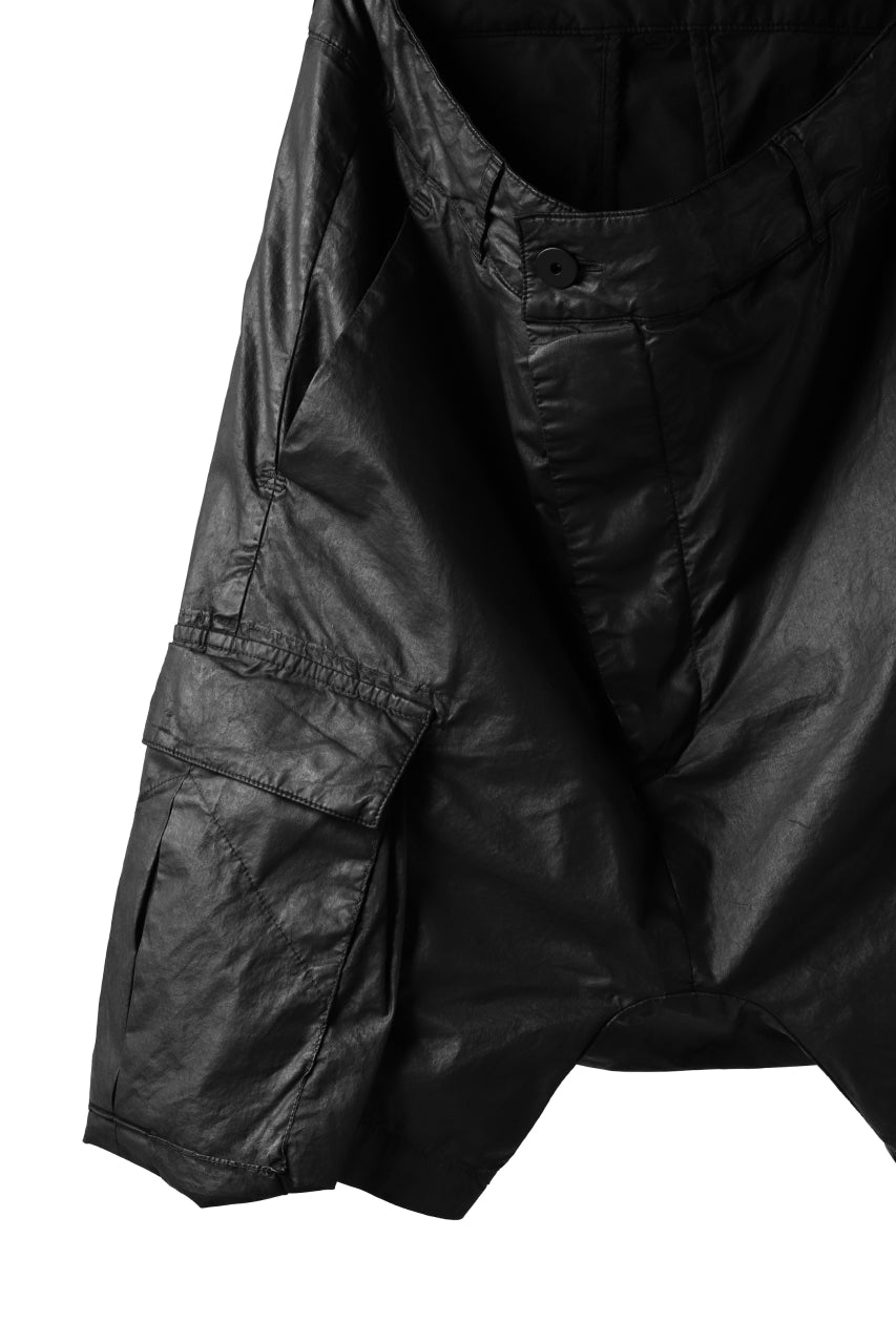 画像をギャラリービューアに読み込む, 11 BY BORIS BIDJAN SABERI CARGO POCKET SHORTS &quot;P20-F1482&quot; (STRETCH COTTON / BLACK COATED)