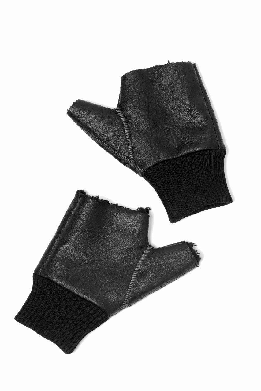 画像をギャラリービューアに読み込む, thomkrom FINGER OUT GLOVES / BOA FLEECY JERSEY (BLACK)
