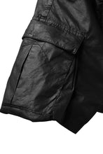画像をギャラリービューアに読み込む, 11 BY BORIS BIDJAN SABERI CARGO POCKET SHORTS "P20-F1482" (STRETCH COTTON / BLACK COATED)