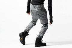 画像をギャラリービューアに読み込む, DEFORMATER.® &quot;SPLASH&quot; SLIM FIT JEANS WITH FLAP DETAIL / VERTICAL DENIM (ASPHALT)