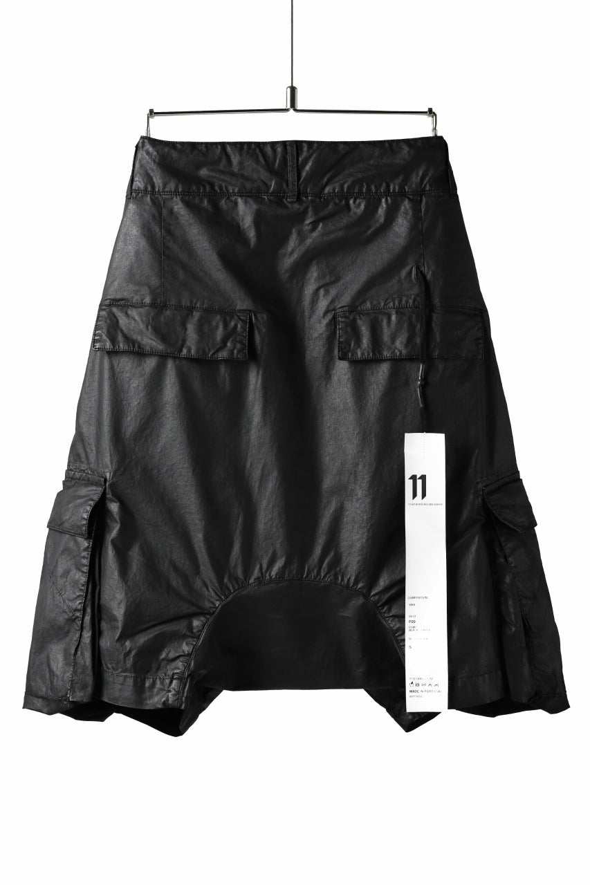 画像をギャラリービューアに読み込む, 11 BY BORIS BIDJAN SABERI CARGO POCKET SHORTS "P20-F1482" (STRETCH COTTON / BLACK COATED)