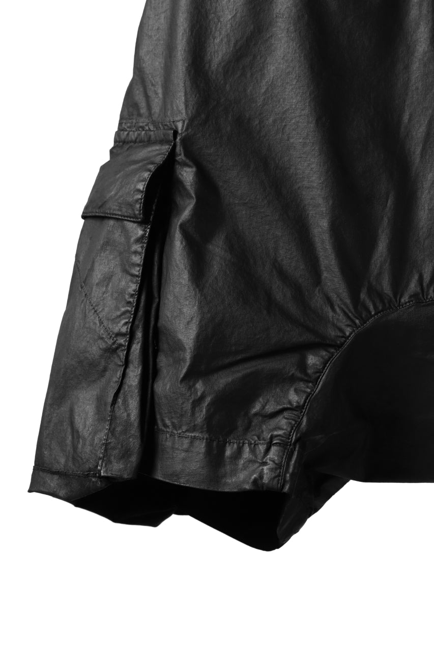 画像をギャラリービューアに読み込む, 11 BY BORIS BIDJAN SABERI CARGO POCKET SHORTS &quot;P20-F1482&quot; (STRETCH COTTON / BLACK COATED)