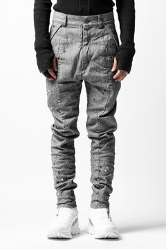 画像をギャラリービューアに読み込む, DEFORMATER.® "SPLASH" SLIM FIT JEANS WITH FLAP DETAIL / VERTICAL DENIM (ASPHALT)
