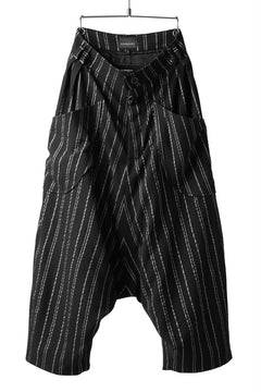 画像をギャラリービューアに読み込む, SOSNOVSKA exclusive LOADED POCKETS PANTS (BLACK × SILVER STRIPE)