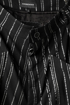 画像をギャラリービューアに読み込む, SOSNOVSKA exclusive LOADED POCKETS PANTS (BLACK × SILVER STRIPE)