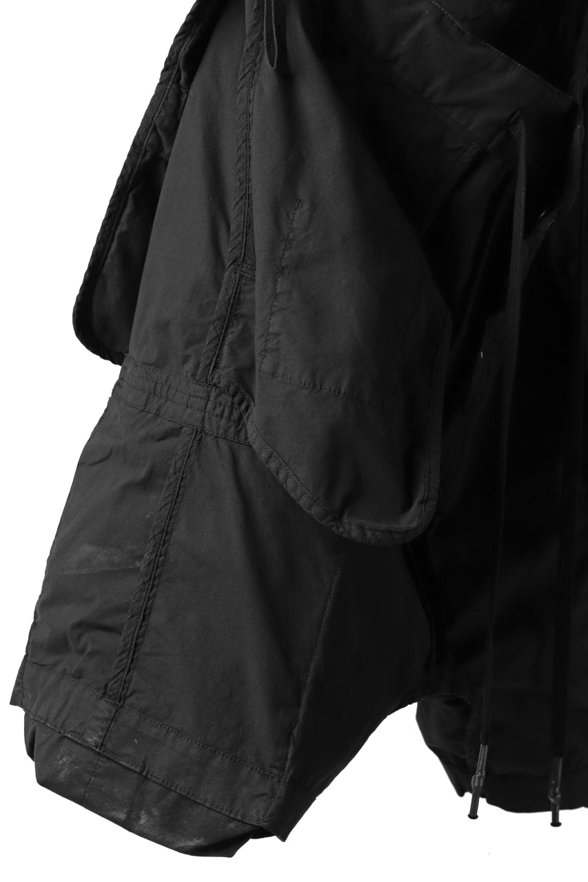 画像をギャラリービューアに読み込む, 11 BY BORIS BIDJAN SABERI CARGO POCKET SHORTS "P20-F1482" (STRETCH COTTON / BLACK COATED)