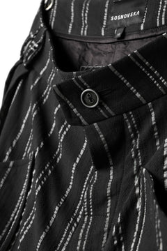画像をギャラリービューアに読み込む, SOSNOVSKA exclusive LOADED POCKETS PANTS (BLACK × SILVER STRIPE)