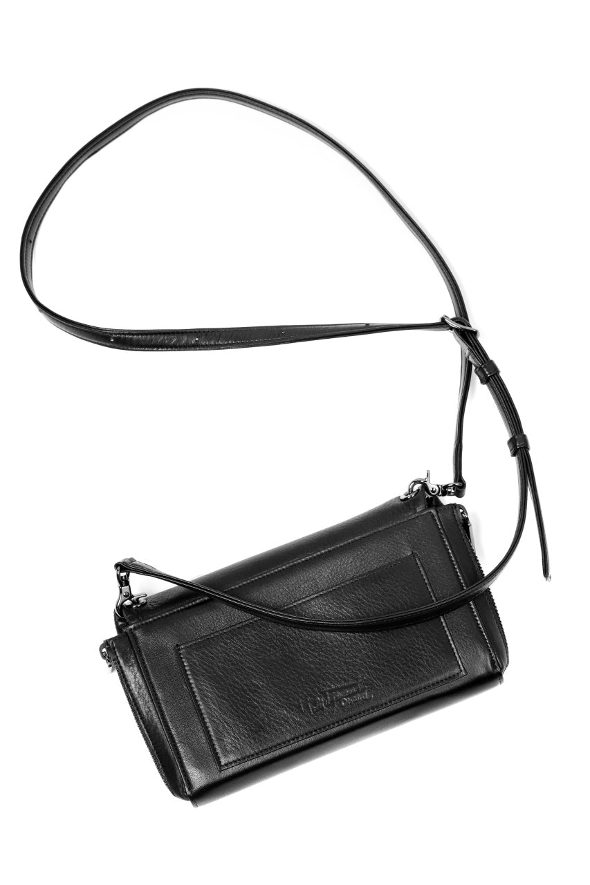 画像をギャラリービューアに読み込む, discord Yohji Yamamoto CLASP ZIP WALLET with SHOULDER STRAP (BLACK)