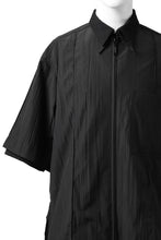 画像をギャラリービューアに読み込む, Y's.... WRINKLE TEXTURE LAYERED H/S SHIRT (BLACK)