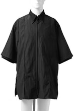 画像をギャラリービューアに読み込む, Y's.... WRINKLE TEXTURE LAYERED H/S SHIRT (BLACK)
